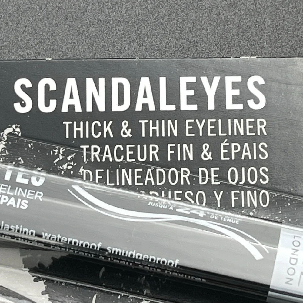 Lot of 3 Rimmel ScandalEyes Thick & Thin‎ Eyeliner 001 Black Sealed